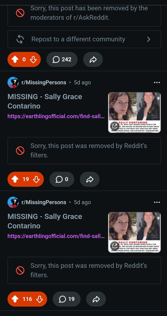 Reddit posts removed by filters — Sally Contarino